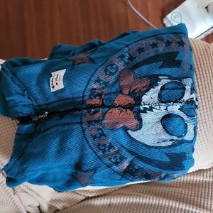 Affliction reversable lightweight hoodie